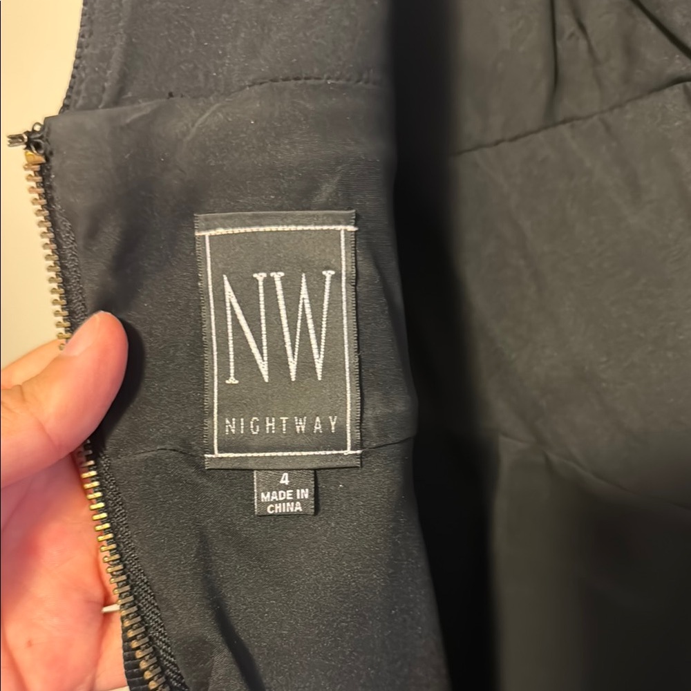 Night Way A-line gold Zipper Back Knot Mini Dress - Picture 11 of 16